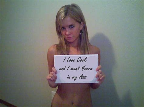 Girls Holding Signs Porn Pic