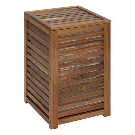 Cesto De Roupa Em Madeira - Cesto de roupa wc em madeira acácia 65l | 5five | hôma