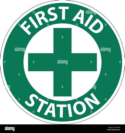 Floor Sign First Aid Station Stock Vector Image And Art Alamy