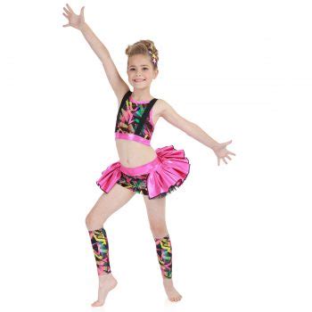 Lulu Crop Top Deep Band Hot Pants With Lulu Skirt Images Dance Costumes