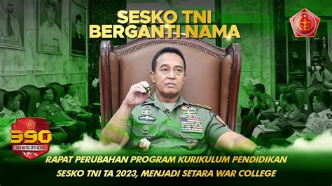 Rapat Perubahan Program Kurikulum Pendidikan Sesko TNI TA 2023 Menjadi