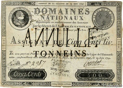500 Livres Faux FRANCE 1791 Ass 16f 4640093 Billets