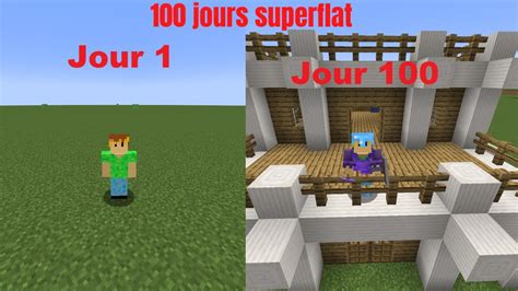 J ai survécu 100 jours sur un monde superflat dans minecraft YouTube