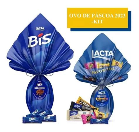 Kit Ovo De Páscoa Crocante Bis Wafer Lacta Favoritos 560g Frete grátis