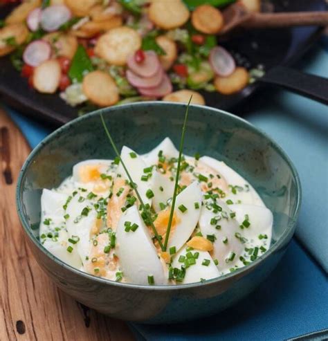 Rezept von Sternekoch Cliff Hämmerle Schnittlauch Eier Salat mit