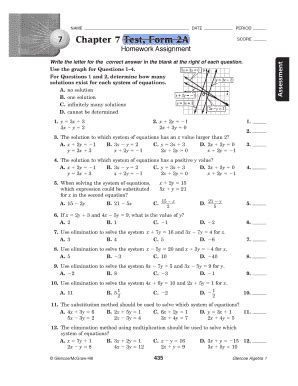 Fillable Online Name Date Period Chapter Test Form A Score Fax