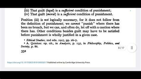 An Approach To The Problems Of Punishment S I Benn Applied Ethics Sem 3