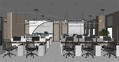 5639. Free Sketchup Office Room Interior Model Download