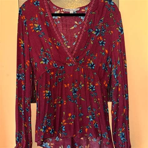 Gypsies And Moondust Tops Floral Blouse By Gypsies Moondust Poshmark