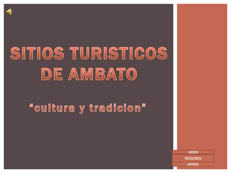 Sitios Turisticos De Ambato PPT