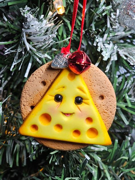 Cute Christmas Cheese & Crackers Tree Decoration