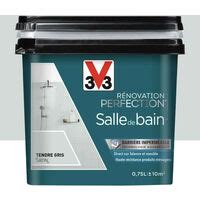 Peinture Salle de Bain V33 Rénovation Perfection Tendre Gris 0 75 L