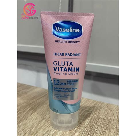 Jual Vaseline Hijab Radiant Gluta Vitamin Cooling Serum 180ml Shopee Indonesia