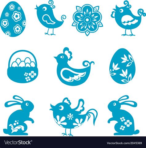 Easter Symbols Royalty Free Vector Image Vectorstock