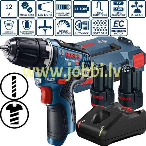 Bosch GSR 12V 35 2x3 0Ah L Boxx urbjmašīna skrūvgriezis 06019H8002