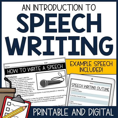 Speech Writing Outline And Format For Students Literacy In Focus