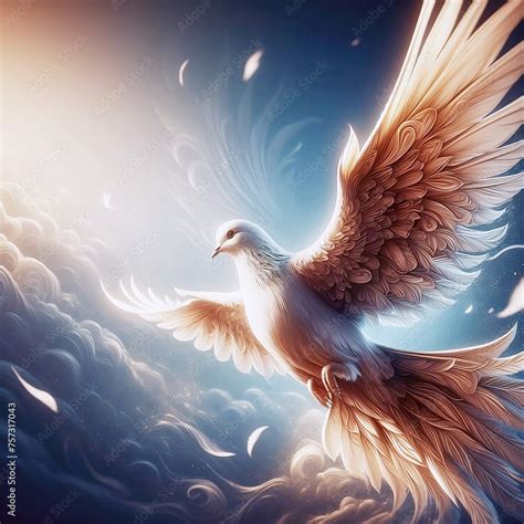 Winged Dove The Sky Is Flying A Representation Of The Testament Is The