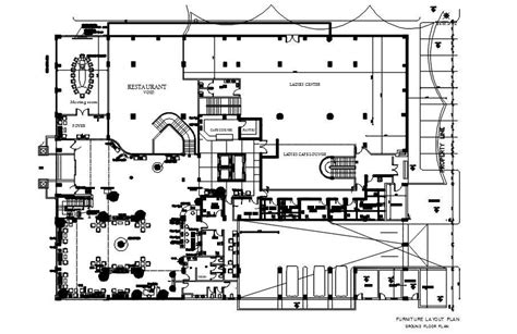 Furniture Layout Plan Of Ground Floor Plan In Autocad 2d Drawing Dwg File Cad File Cadbull