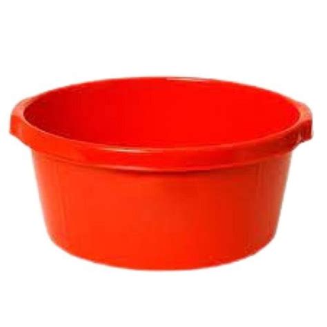 Red 160 Grams Medium Size Plain Round Water Storage Plastic Tub At Best