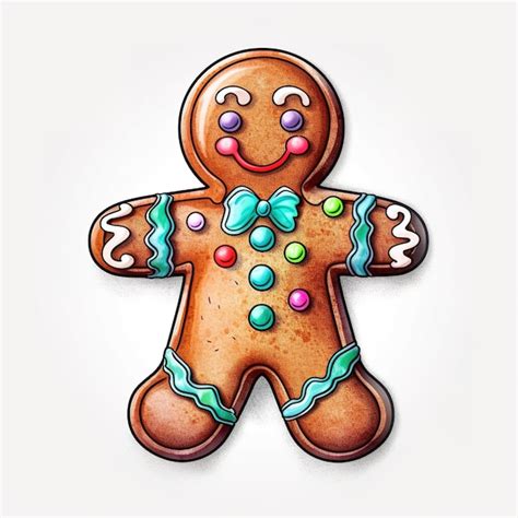 Premium Ai Image Gingerbread Man Christmas Cookie