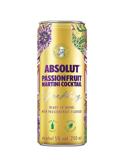 Absolut Vodka Passion Fruit Martini Ready To Drink 5 250ml