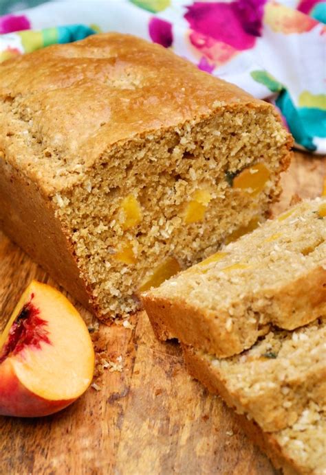 Fresh Peach Bread With Coconut Flakes The Foodie Affair