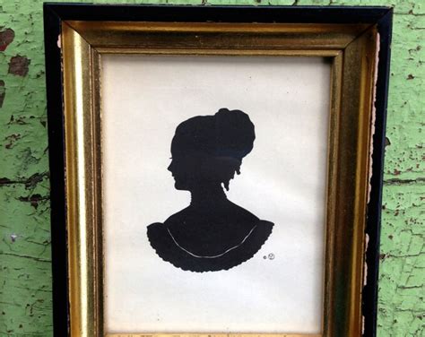 Vintage Silhouettes Sidney Z Lucas Portrait Silhouette Framed