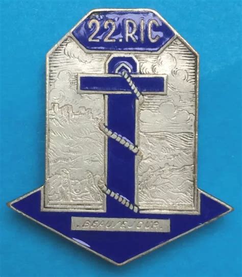 BADGE 22ND Colonial Infantry Regiment DRAGON 1944 1945 75 73