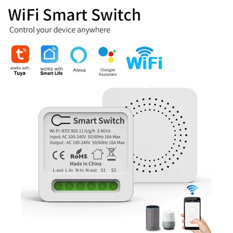 A A Tuya Wifi Mini Diy Smart Switch Way Control Smart Home