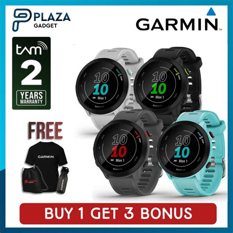 Jual GARMIN Forerunner 55 FR 55 Aqua Black Montera Gray