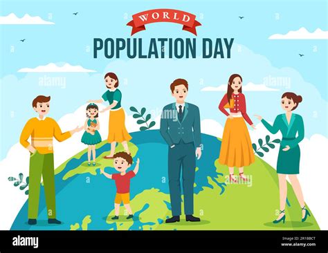 World Population Day Vector Illustration On Th July To Raise