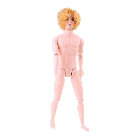 Yokua Cm Moveable Jointed Nude For Naked Dolls For Doll Body Yellow Hair For Ken Boy Male