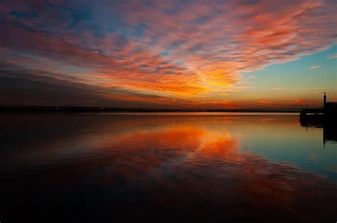Sa Weather And Disaster Observation Service Images Sunset Over Port