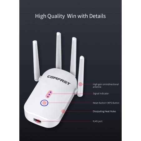 Amplificador Y Repetidor Wifi Dualband Comfast 2 4 5 8GHZ 1200mbps CF