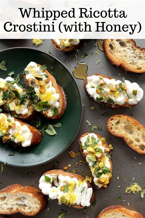 Whipped Ricotta Crostini With Honey Honey Appetizers Healthy