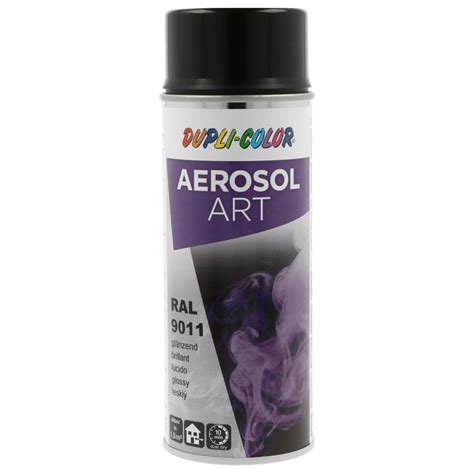 DUPLI COLOR Aerosol Art RAL 9011 Graphitschwarz Glanz 400 Ml Glanz