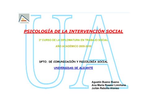 Construccion De Programas De Intervencion Psicosocial PSICOLOGIA