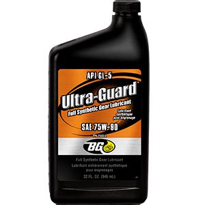 BG Ultra Guard Full Synthetic Gear Lubricant SAE 75W 90 BG 75032 BG