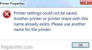 Fix Printer Settings Could Not Be Saved Another Printer Or Printer