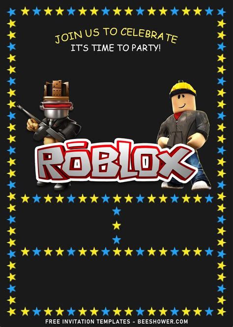 Best Roblox Gamer Birthday Invitation Templates Birthday