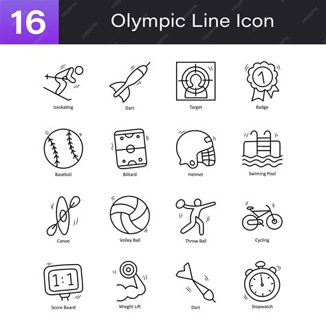 Premium Vector | Olympics doodle style hand drawn set 02