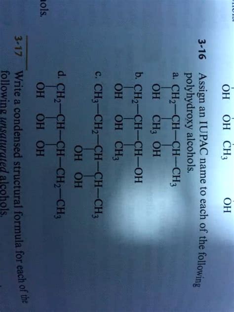 Solved Assign An Iupac Name To Each Of The Following Polyhydroxy