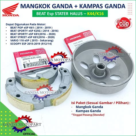 Jual Mangkok Ganda Kampas Ganda Beat Esp Sccopy Esp Vario Led Esp