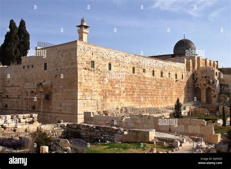 La Mezquita De Al Aqsa Y El Monte Del Templo Jerusalén Israel Fotografía De Stock Alamy