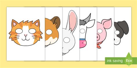 Farm Animal Masks Printable (teacher made)