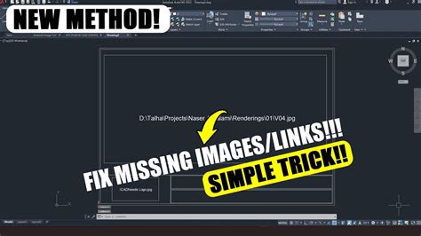 New Method Fix Missing Images In Autocad Youtube