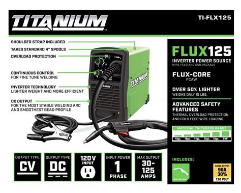 Titanium Easy Flux 125 Welder Specs Setup Review A 47 OFF