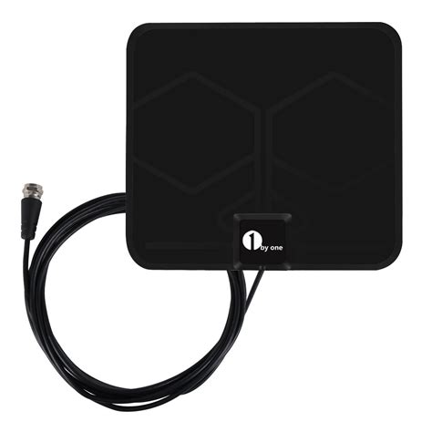 1byone Amplified Hdtv Antenna 50 Mile Range With Detachable Amplifier Power Supply And 10ft