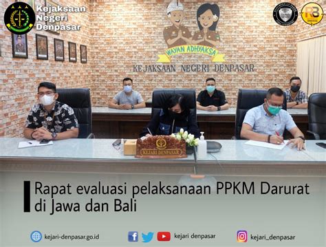 Video Conference Rapat Evaluasi Pelaksanaan Pemberlakuan Pembatasan