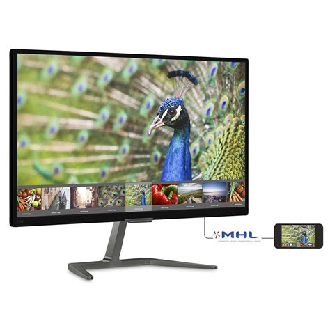 Монитор LED Philips 23.6", Full HD, VGA, DVI, MHL-HDMI, Черен ...